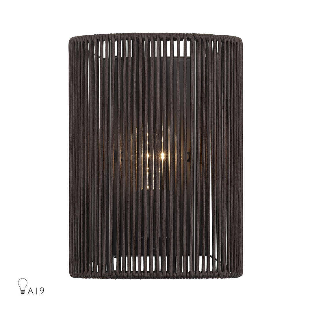 1 Light English Bronze Ada Sconce by Livex Lighting