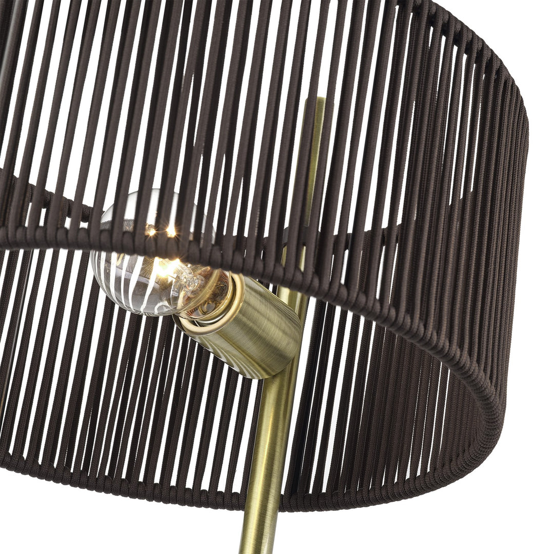 1 Light Antique Brass Swing Arm Wall Lamp