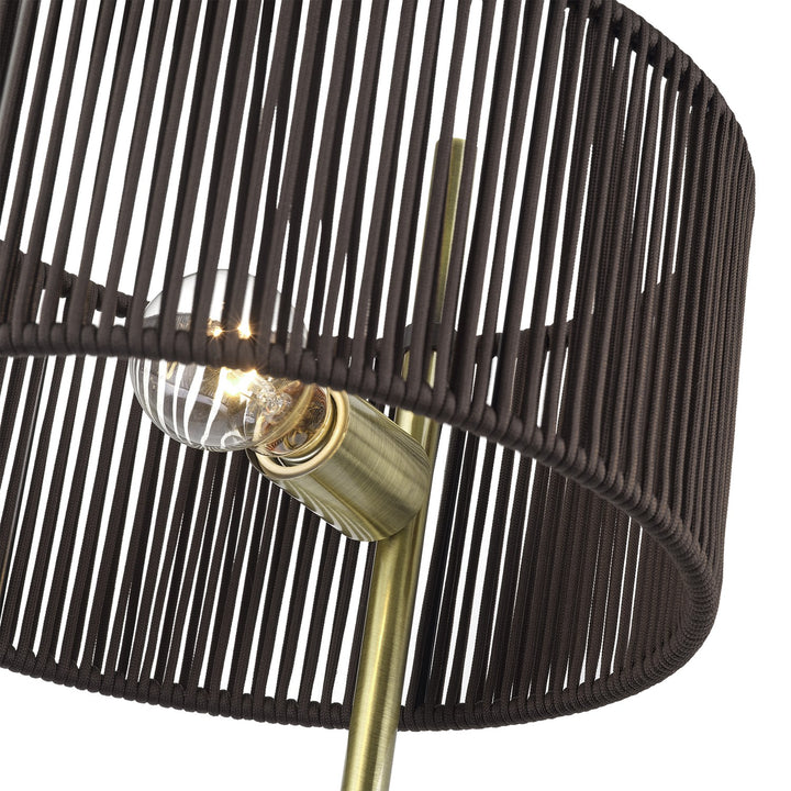 1 Light Antique Brass Swing Arm Wall Lamp