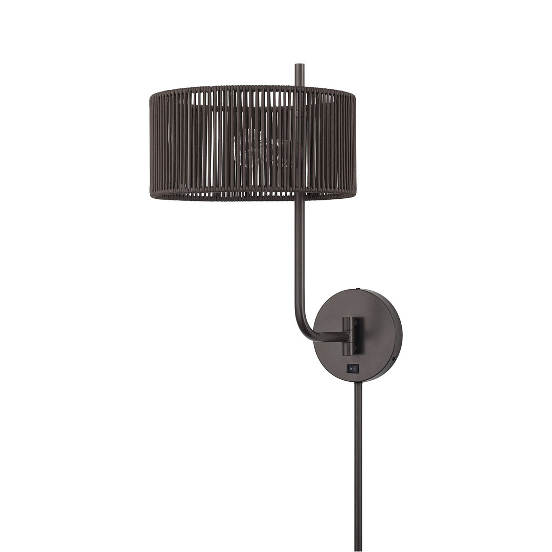 1 Light English Bronze Swing Arm Wall Lamp