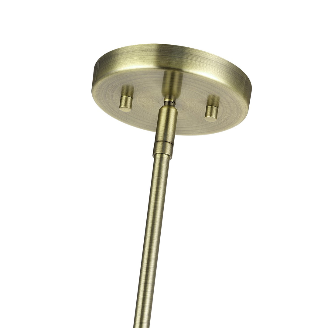 1 Light Antique Brass Pendant