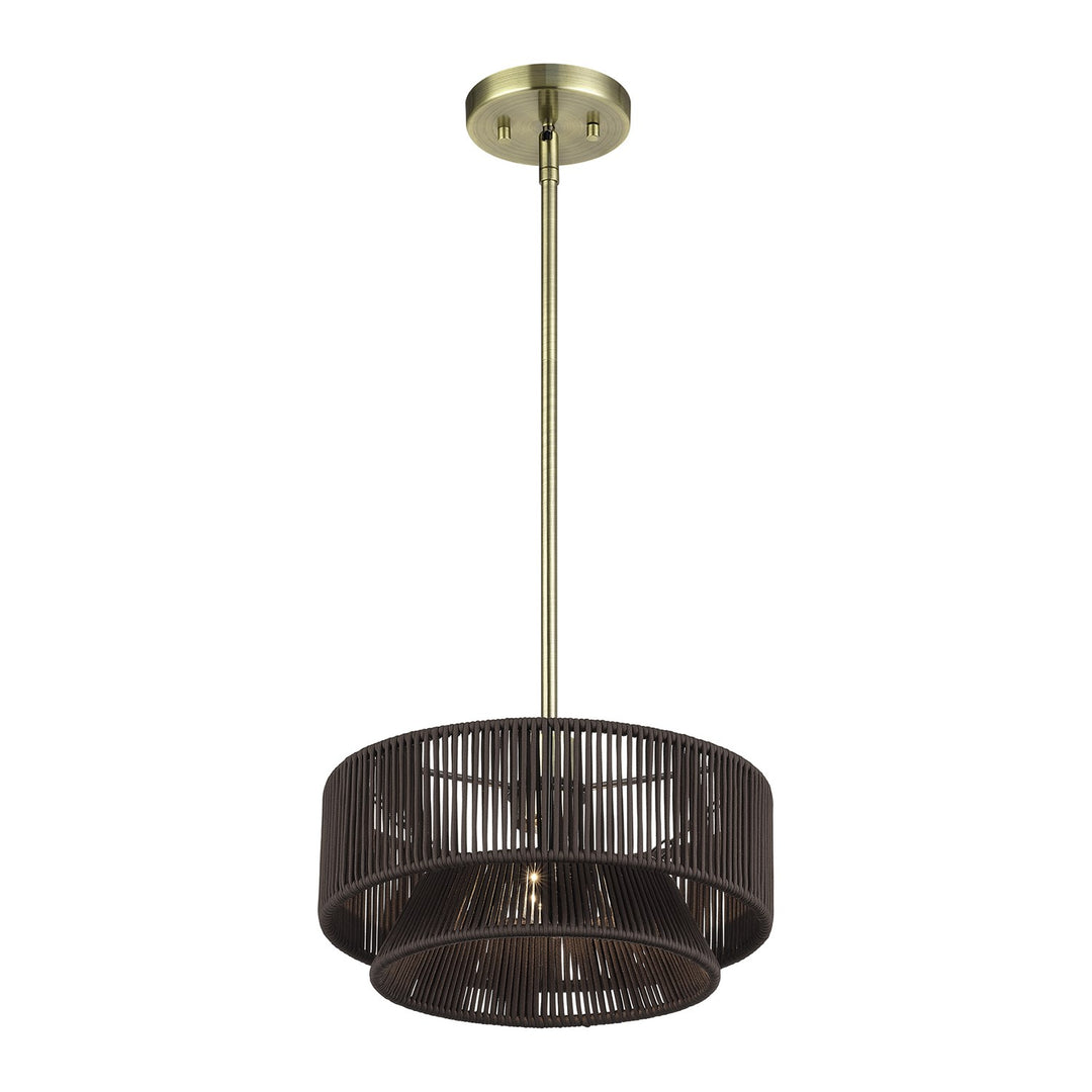 1 Light Antique Brass Pendant