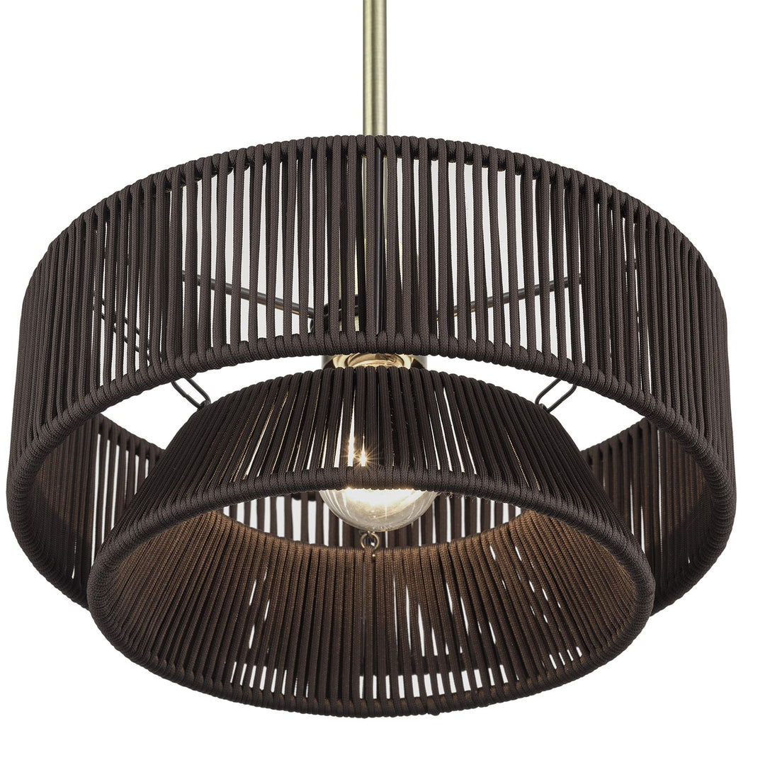 1 Light Antique Brass Pendant