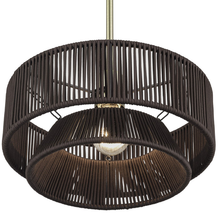 1 Light Antique Brass Pendant