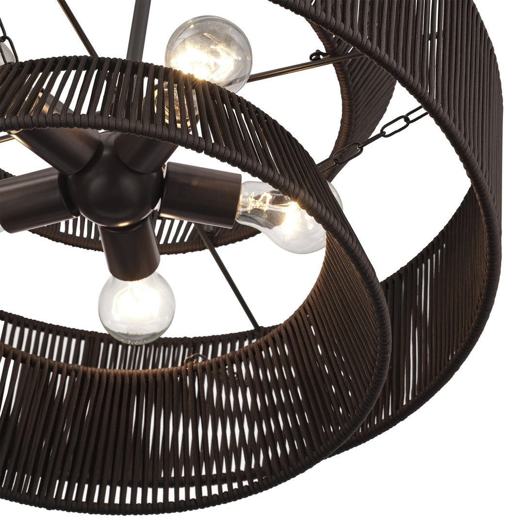 5 Light English Bronze Pendant Chandelier