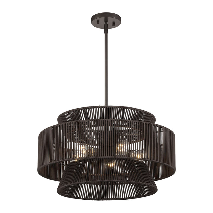 5 Light English Bronze Pendant Chandelier