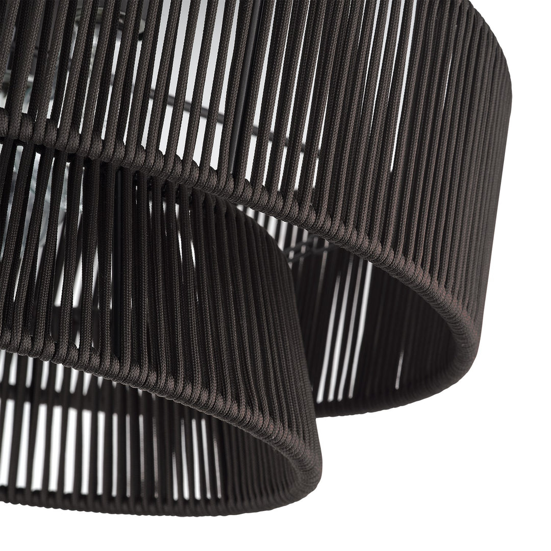 3 Light English Bronze Large Semi-Flush