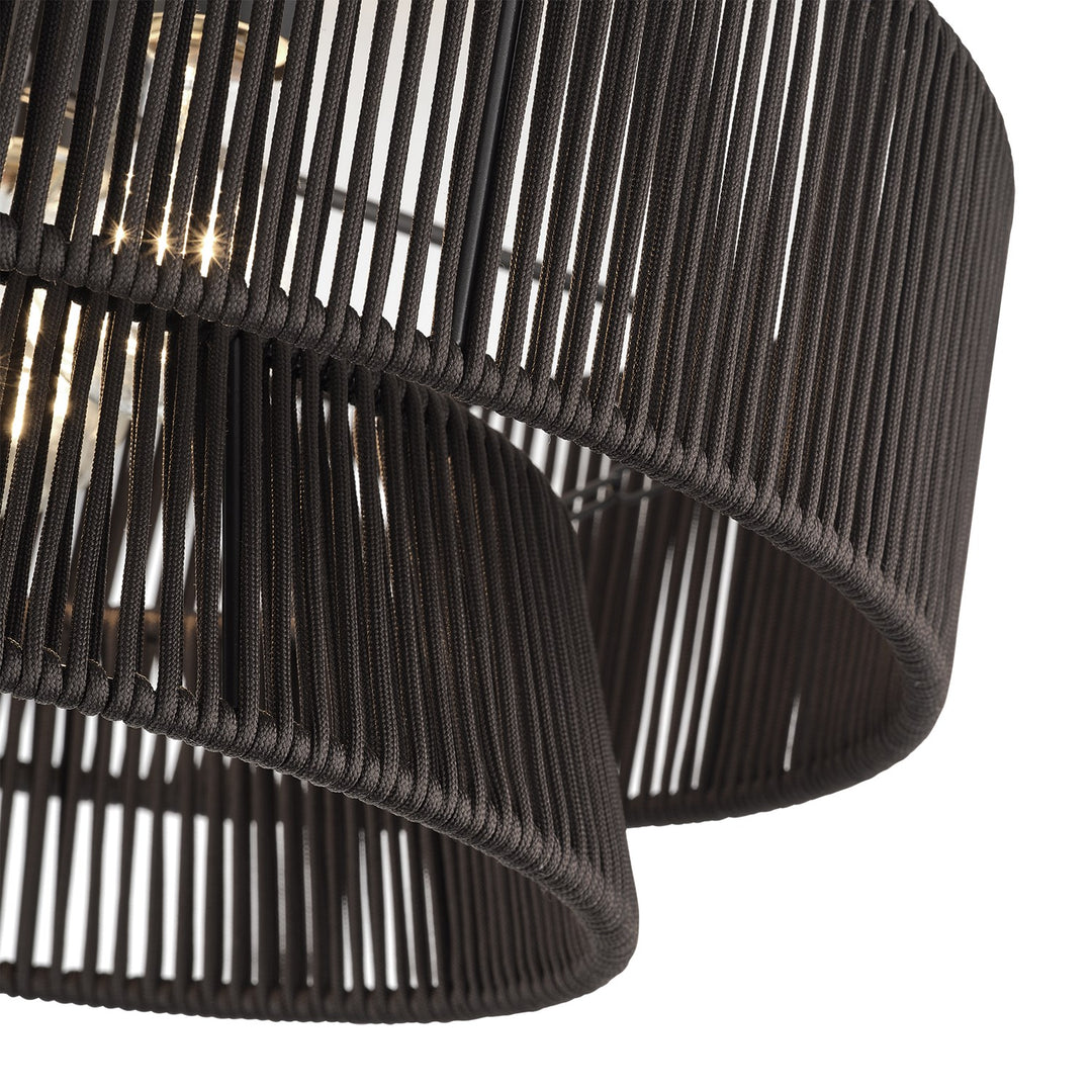 3 Light English Bronze Large Semi-Flush