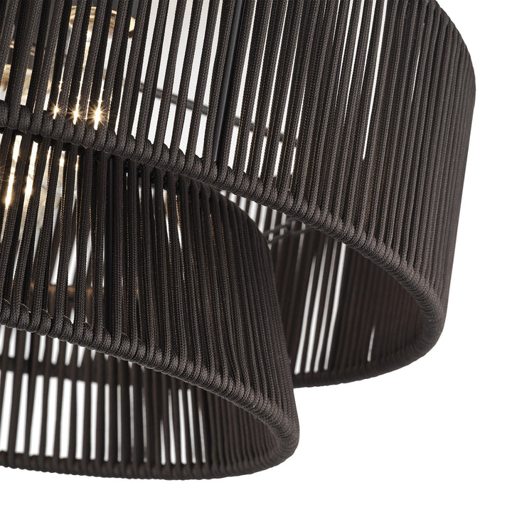 3 Light English Bronze Large Semi-Flush