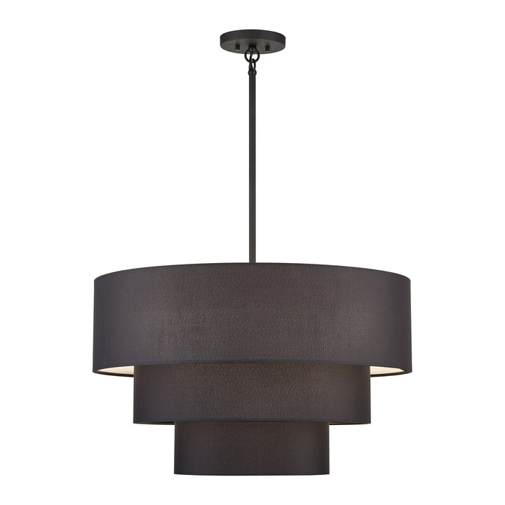 5 Light Black Medium Pendant Chandelier by Livex Lighting