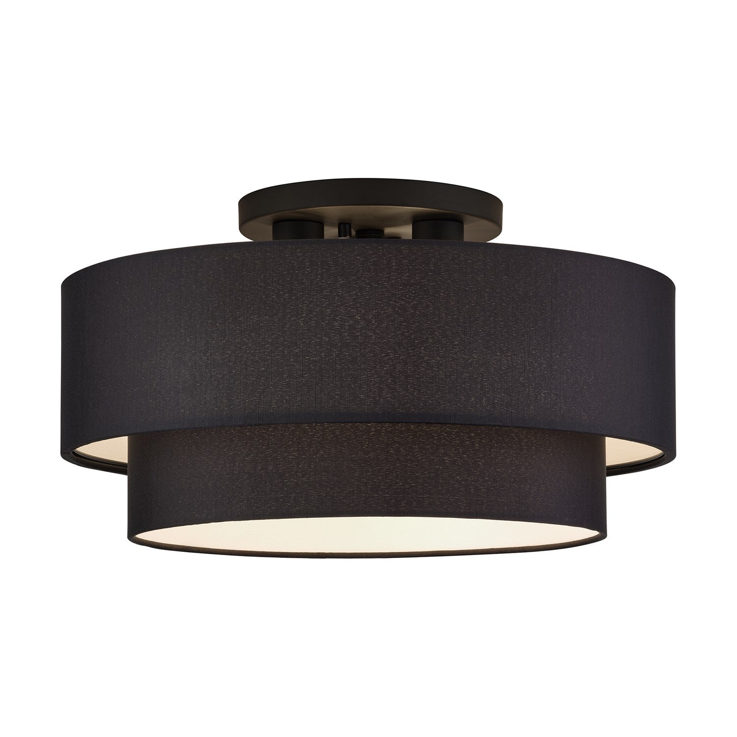 3 Light Black Large Semi-Flush by Livex Lighting
