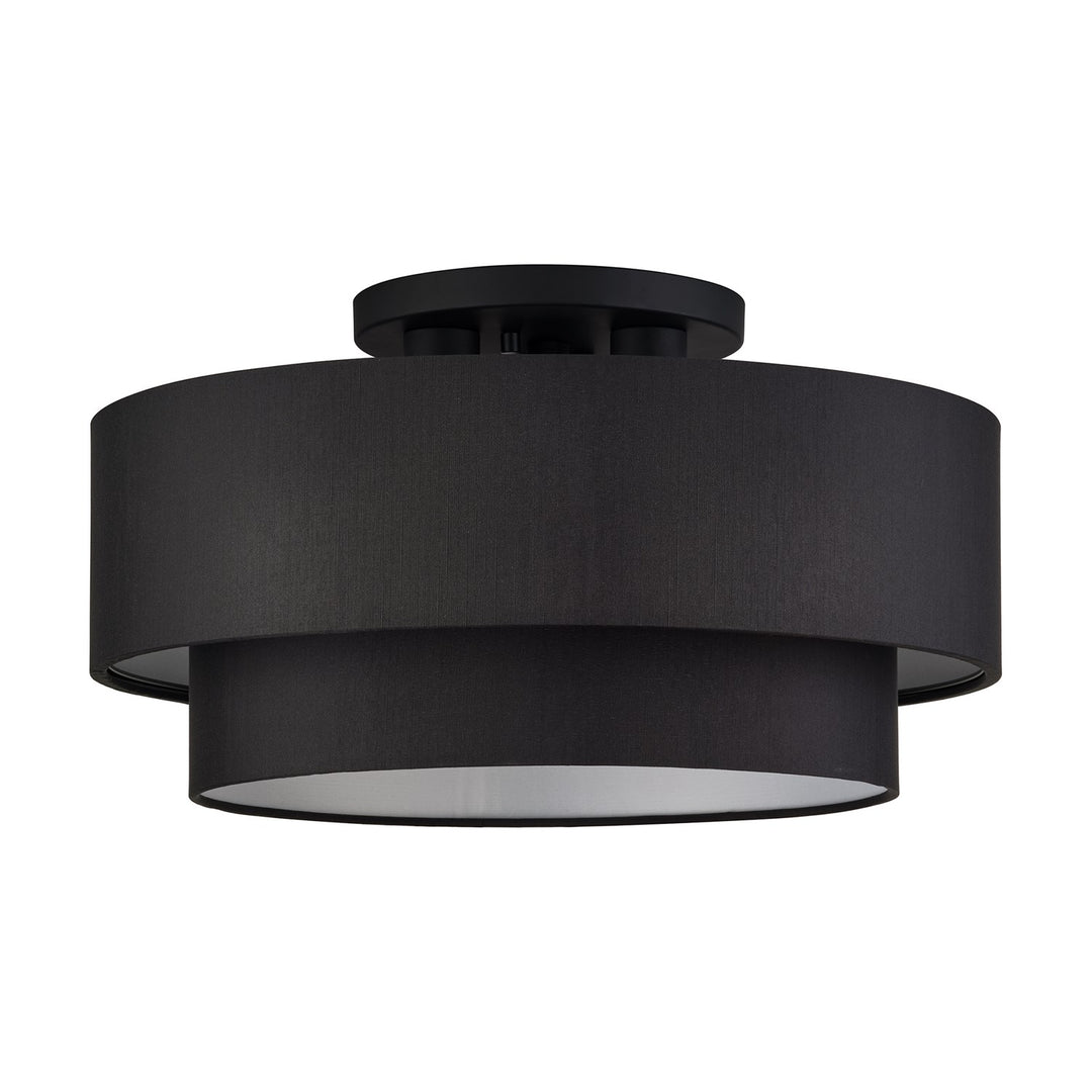 3 Light Black Large Semi-Flush
