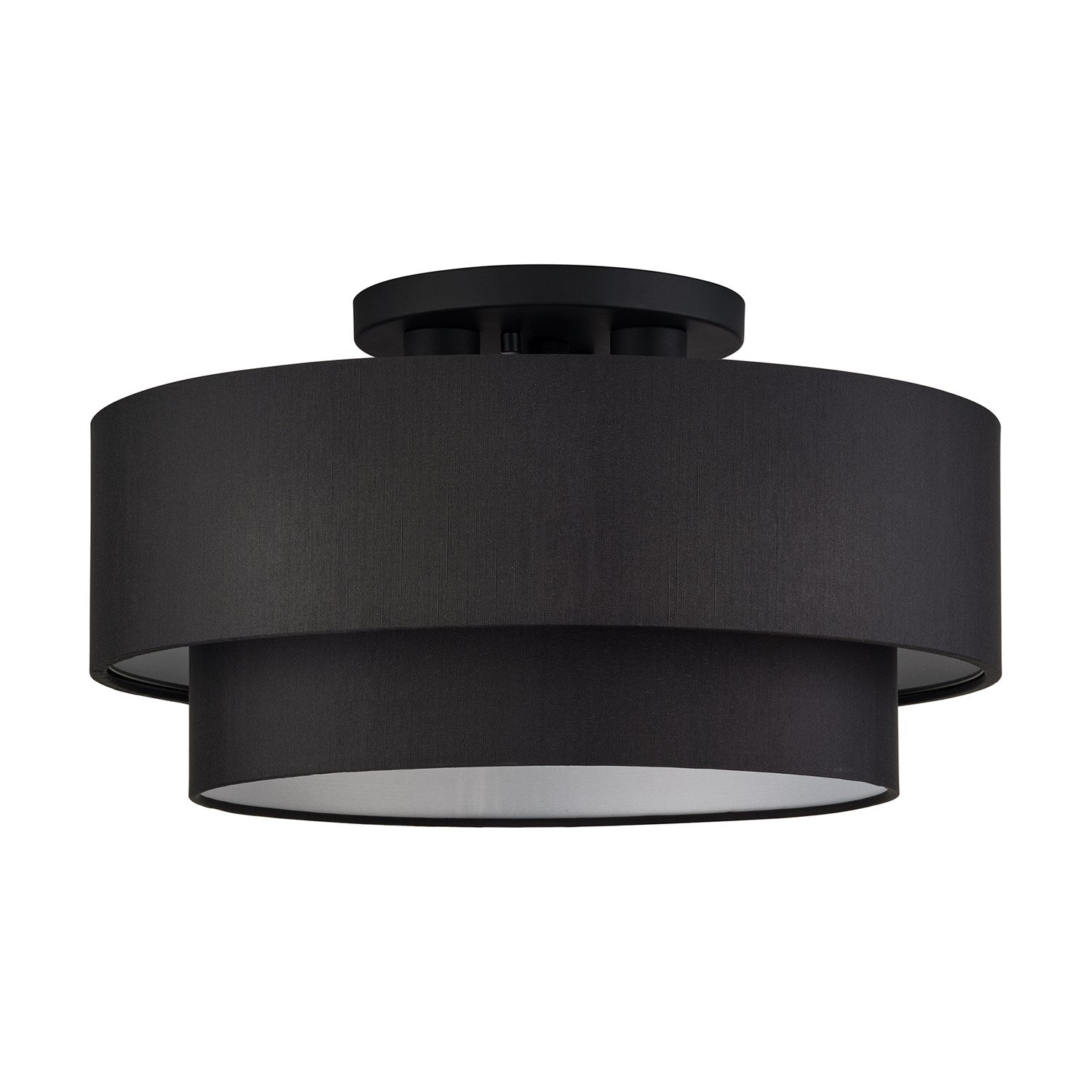 3 Light Black Large Semi-Flush