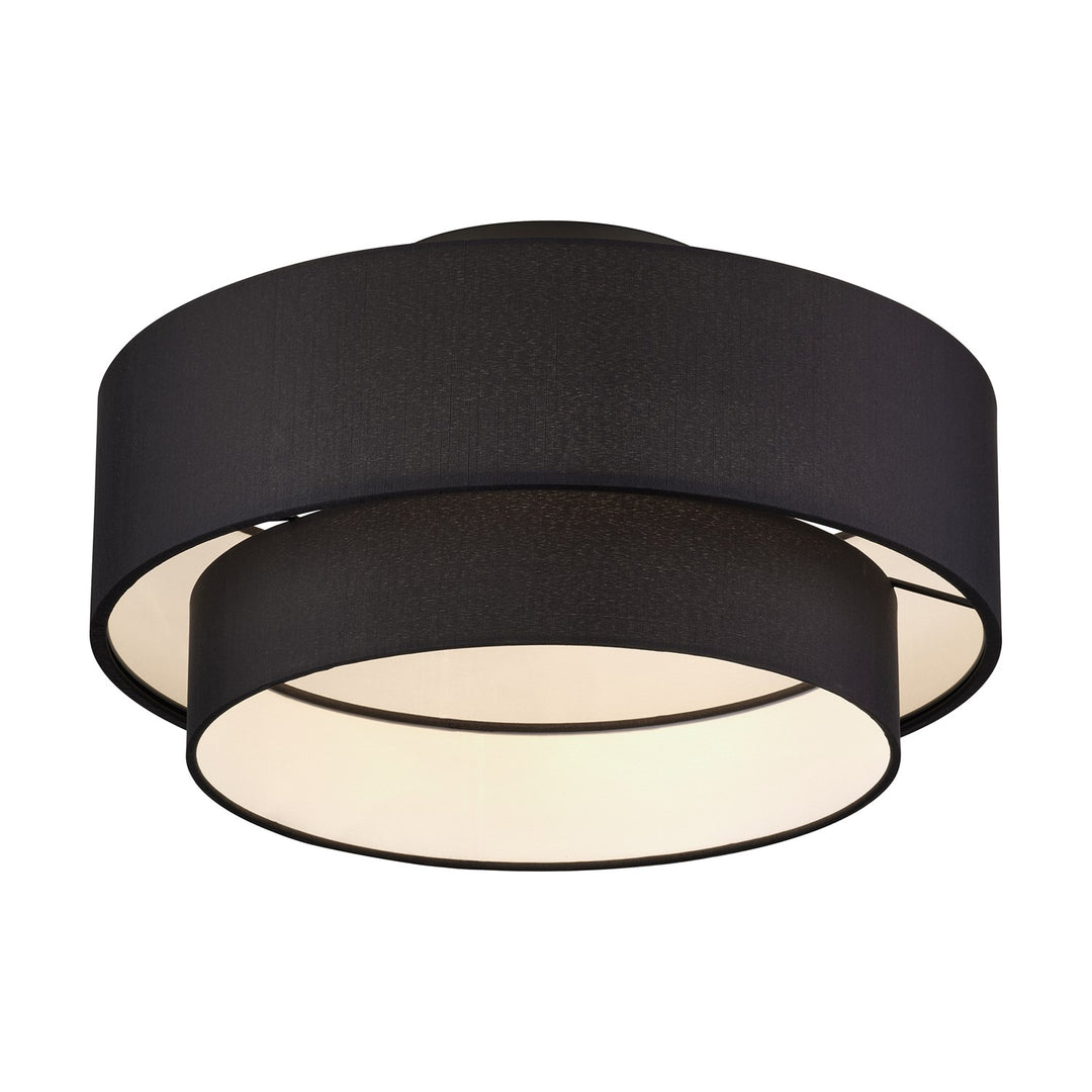 3 Light Black Large Semi-Flush