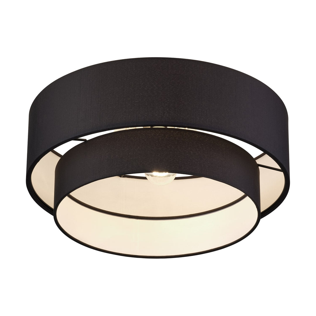 3 Light Black Large Semi-Flush