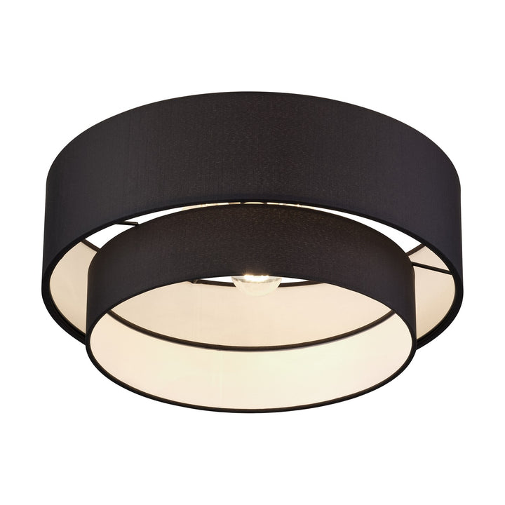 3 Light Black Large Semi-Flush