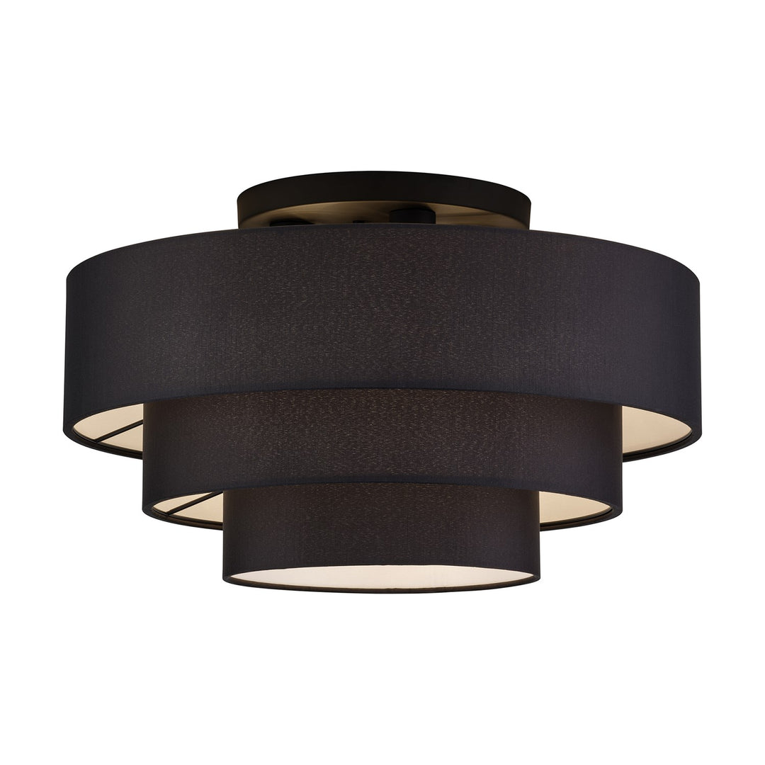 4 Light Black Extra Large Semi-Flush by Livex Lighting