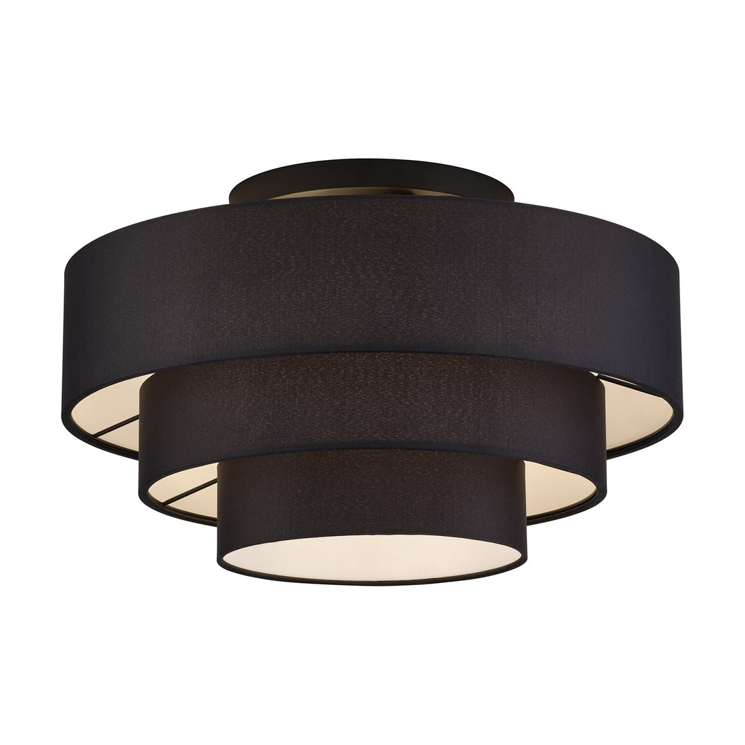 4 Light Black Extra Large Semi-Flush