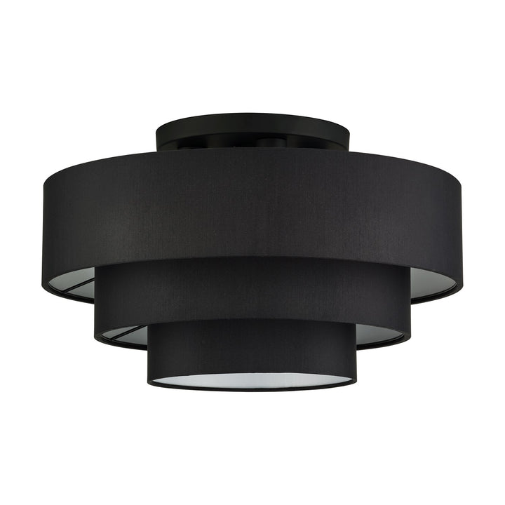 4 Light Black Extra Large Semi-Flush