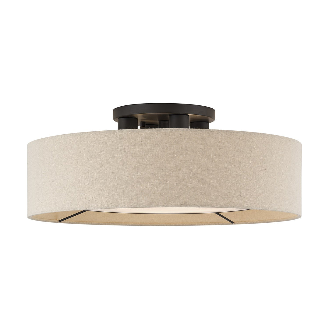 4 Light Bronze Large Semi-Flush by Livex Lighting