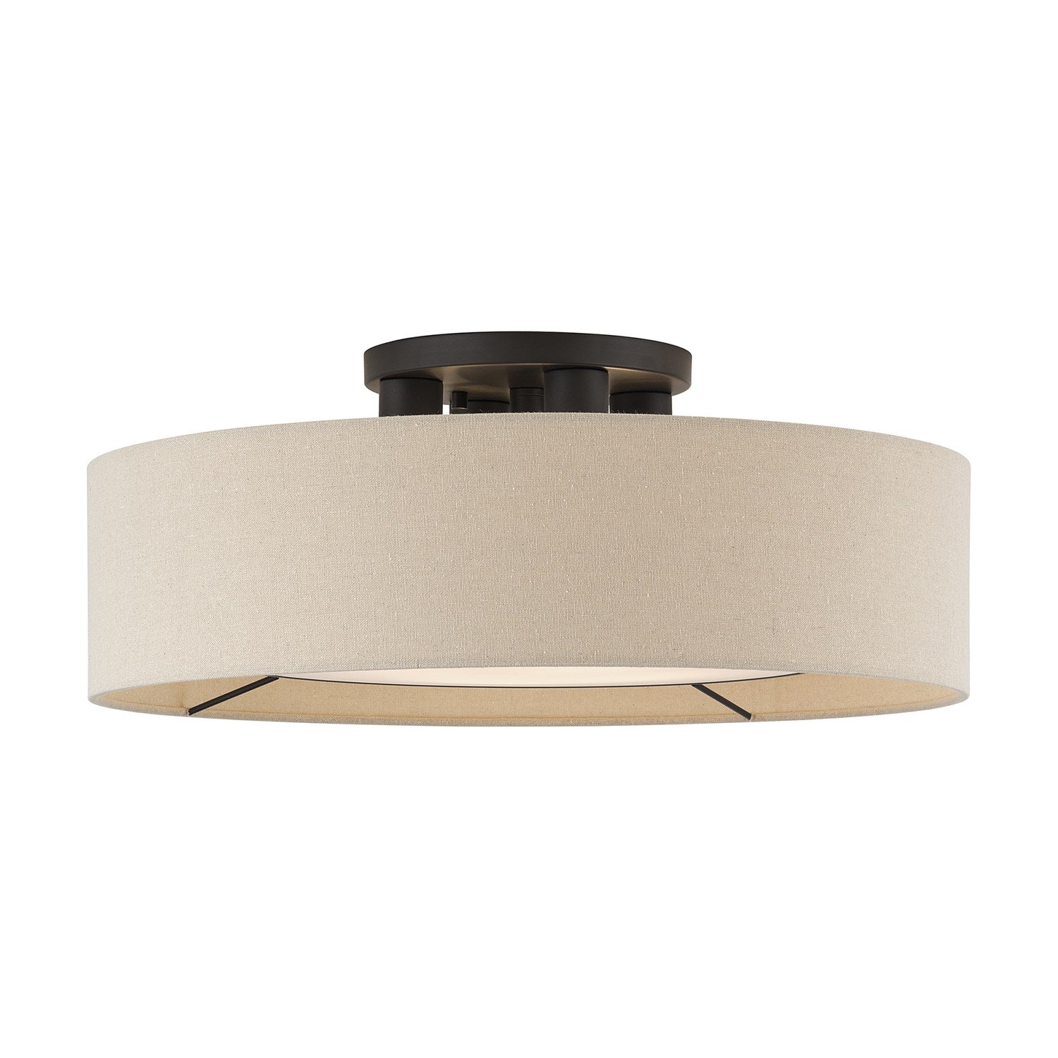 4 Light Bronze Large Semi-Flush by Livex Lighting