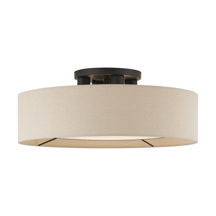 4 Light Bronze Large Semi-Flush by Livex Lighting