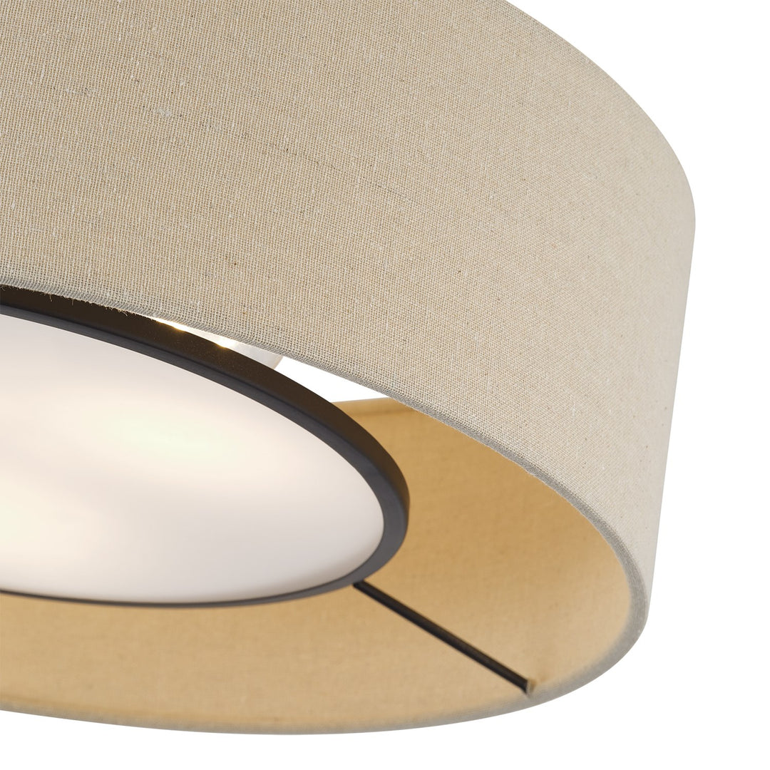 4 Light Bronze Large Semi-Flush