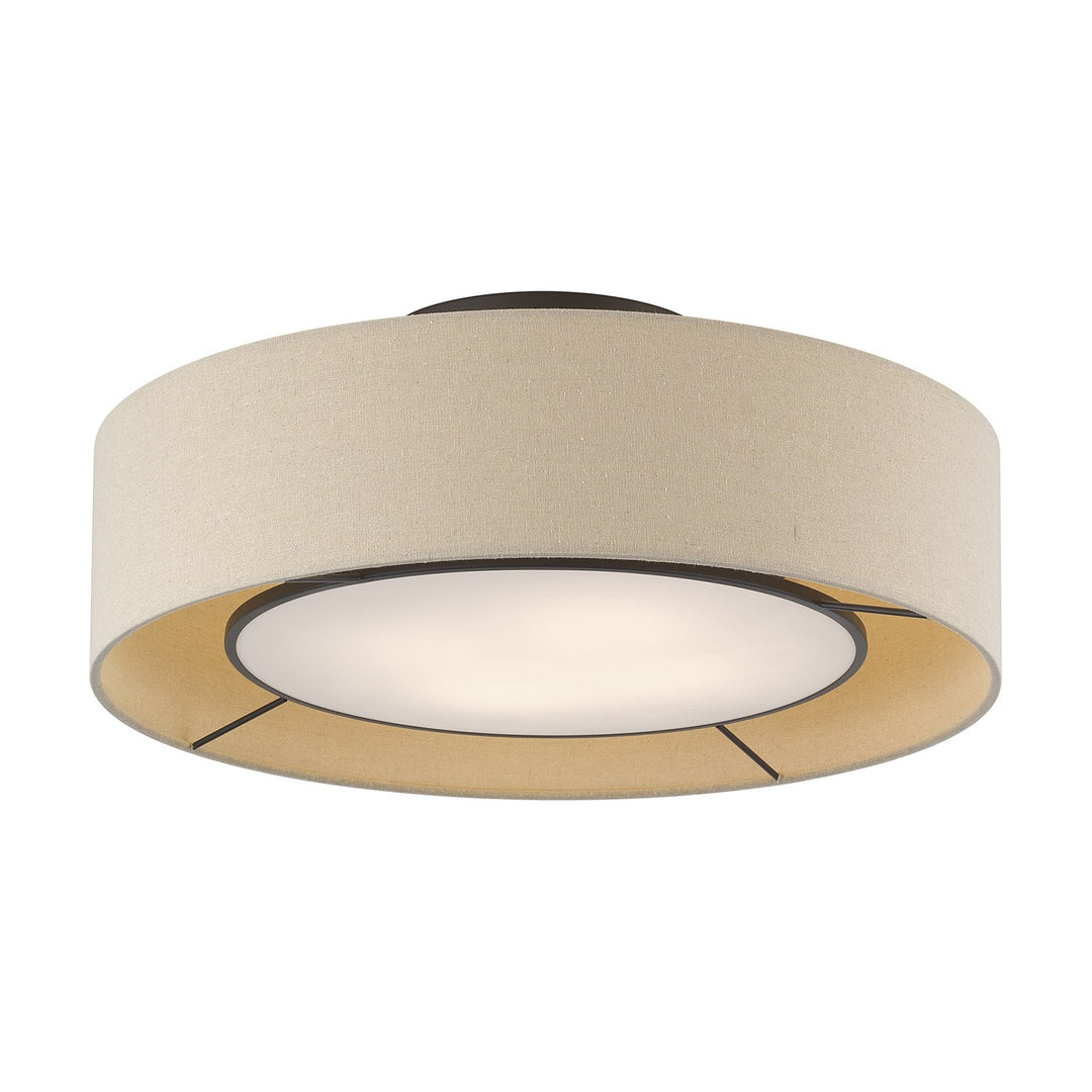 4 Light Bronze Large Semi-Flush