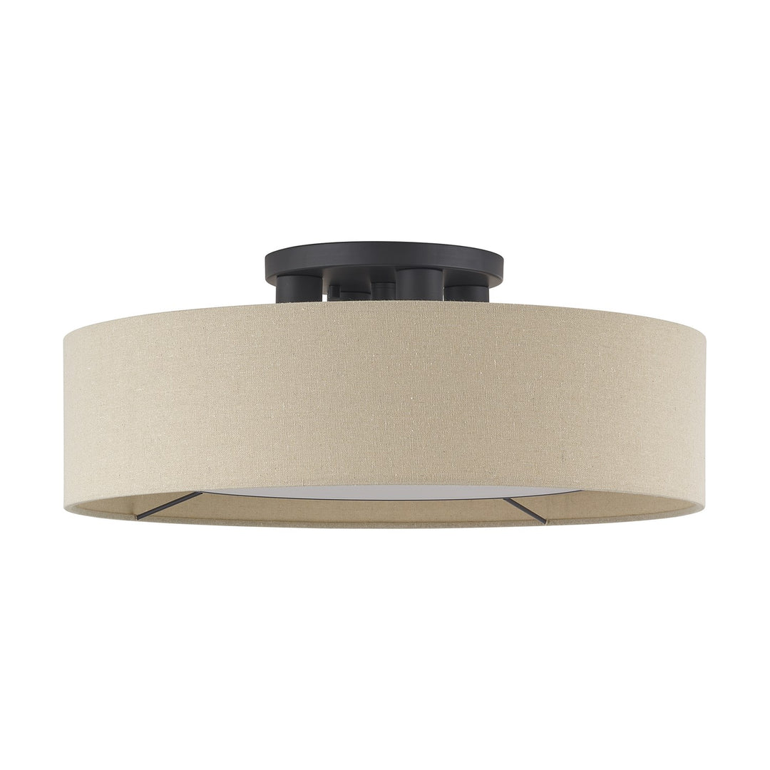 4 Light Bronze Large Semi-Flush