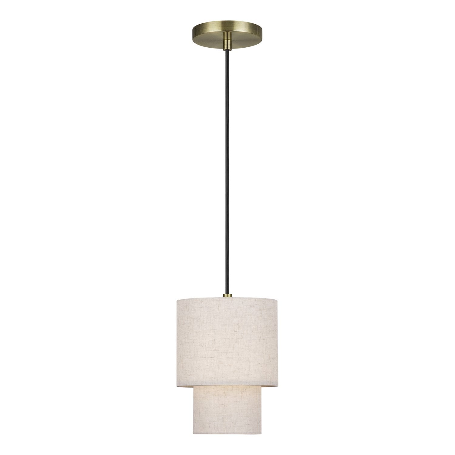 1 Light Antique Brass Mini Pendant by Livex Lighting
