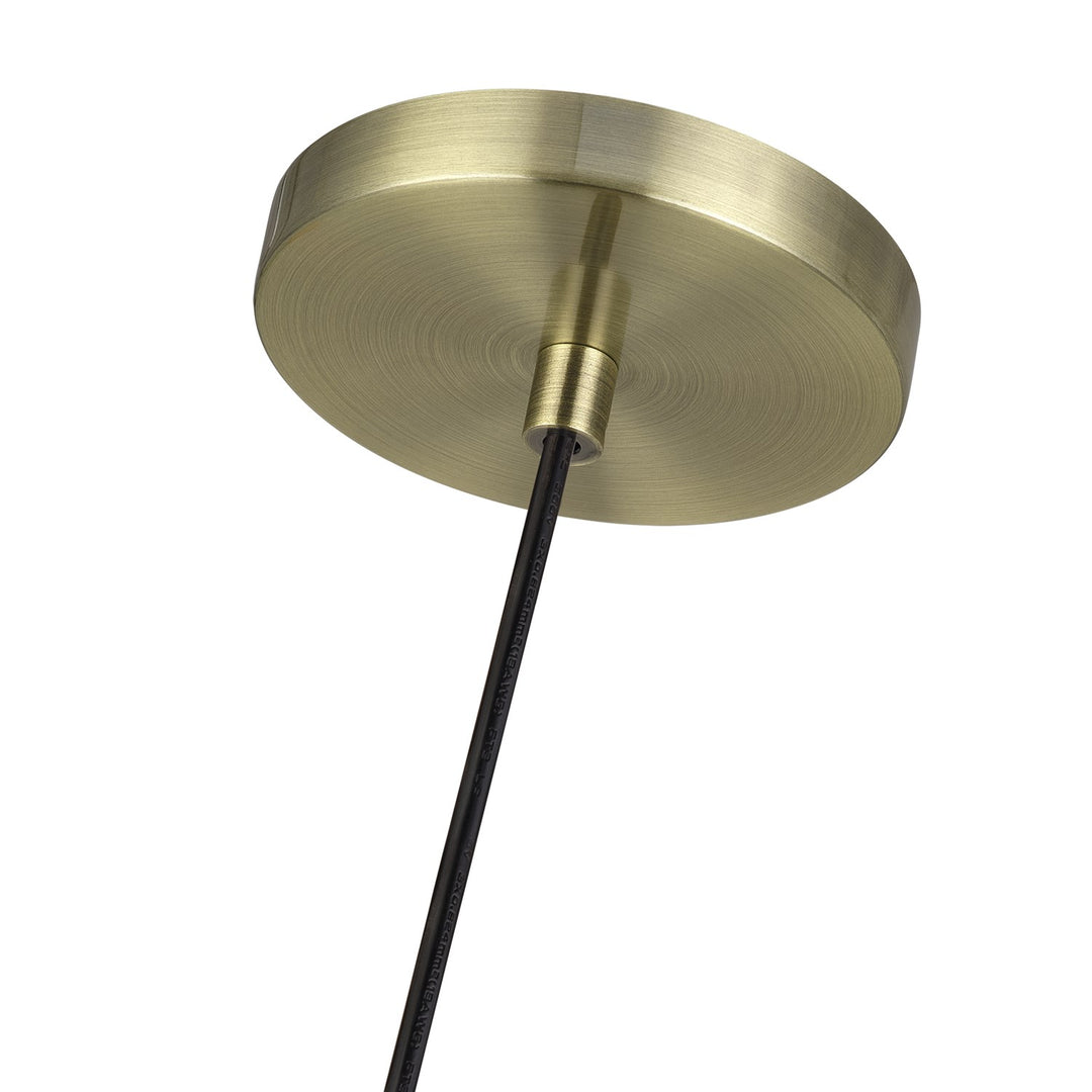 1 Light Antique Brass Mini Pendant