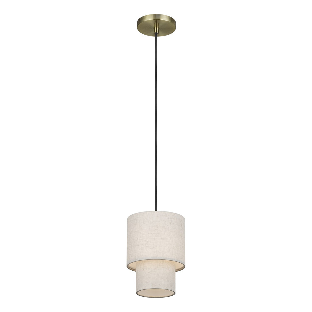 1 Light Antique Brass Mini Pendant