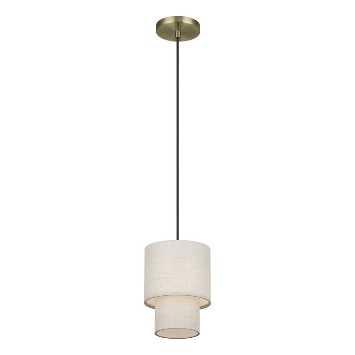 1 Light Antique Brass Mini Pendant