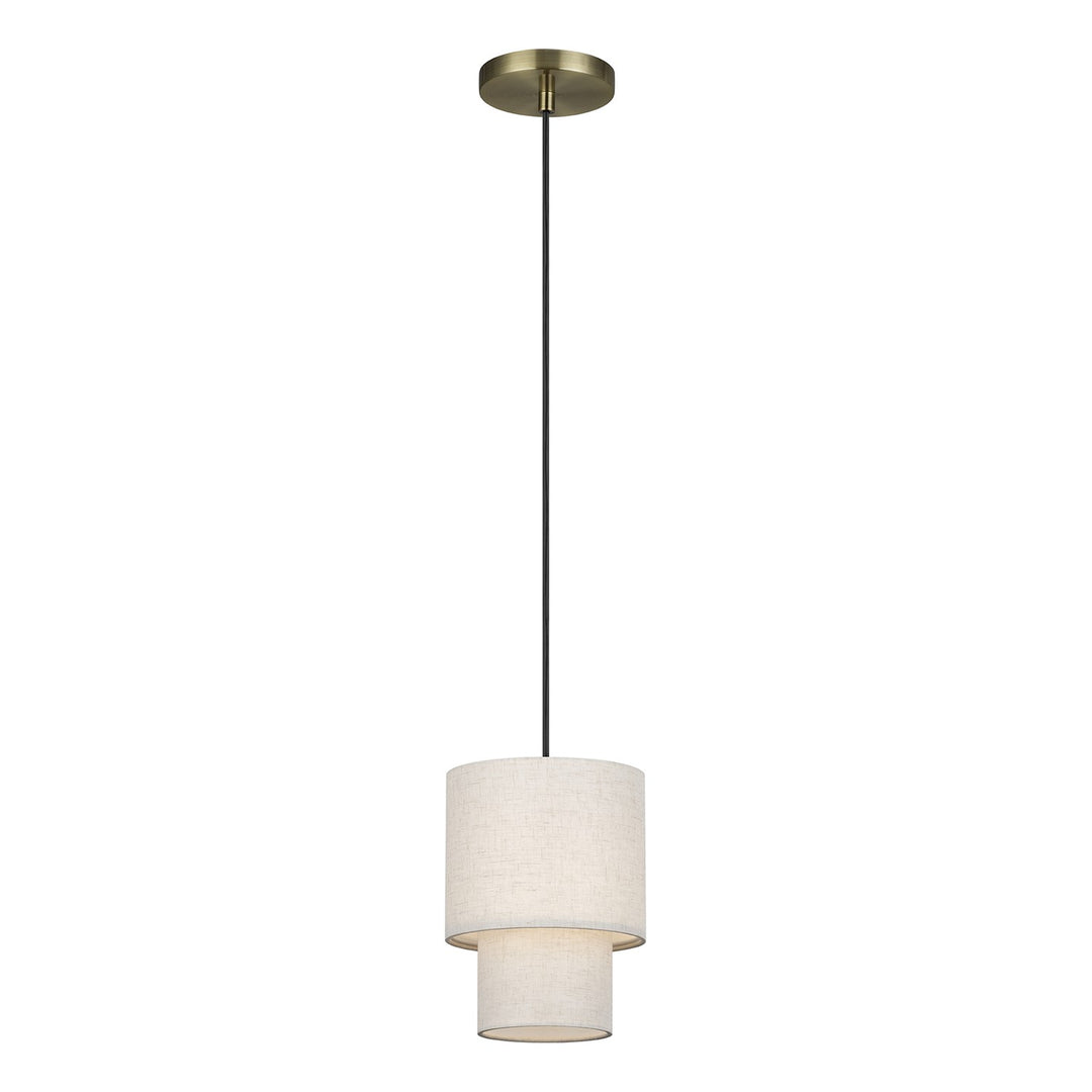 1 Light Antique Brass Mini Pendant