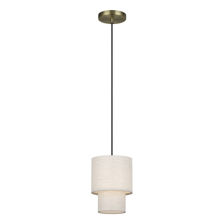 1 Light Antique Brass Mini Pendant