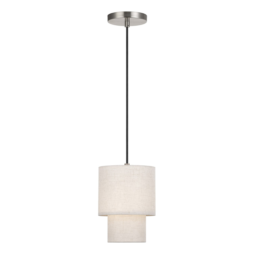 1 Light Brushed Nickel Mini Pendant by Livex Lighting
