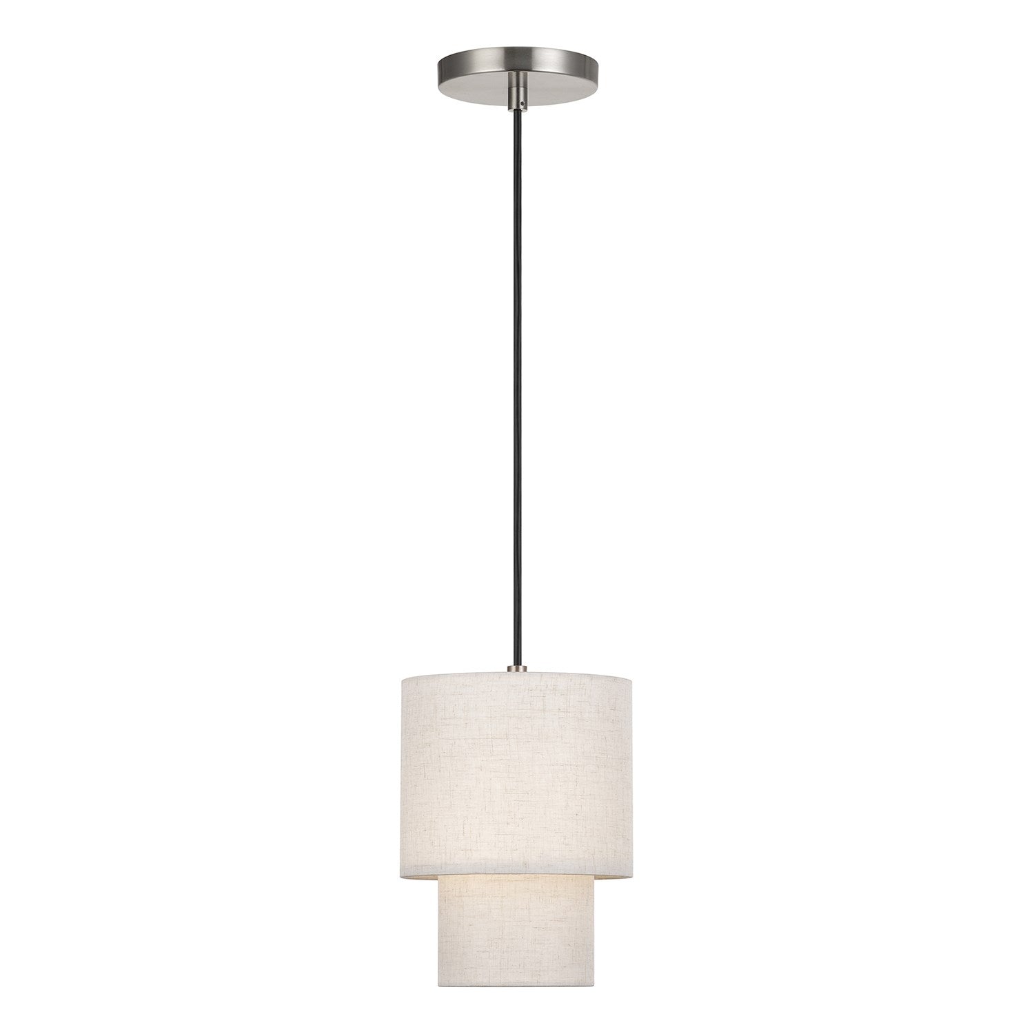 1 Light Brushed Nickel Mini Pendant by Livex Lighting