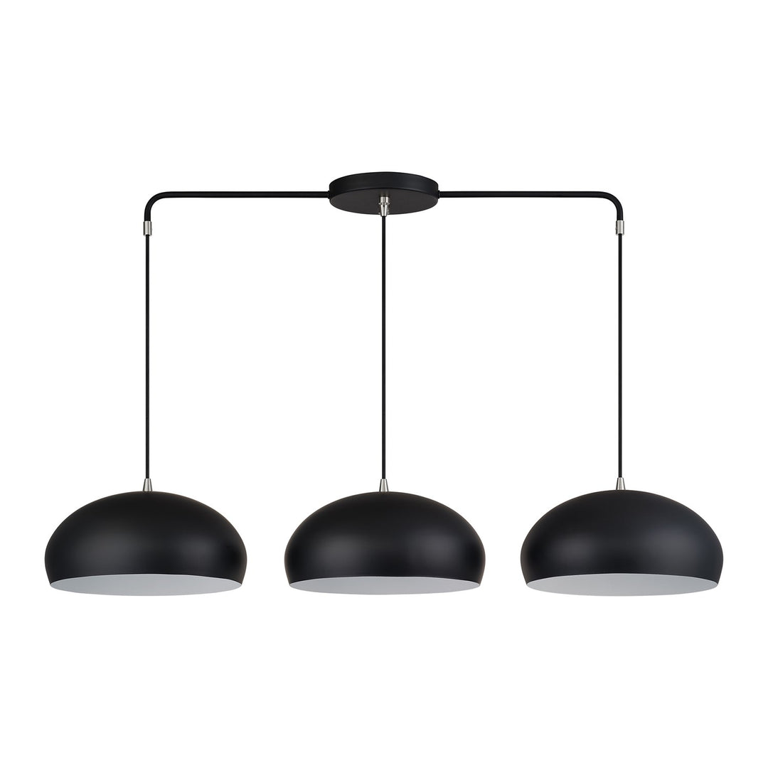 3 Light Black Extra Large Linear Chandelier