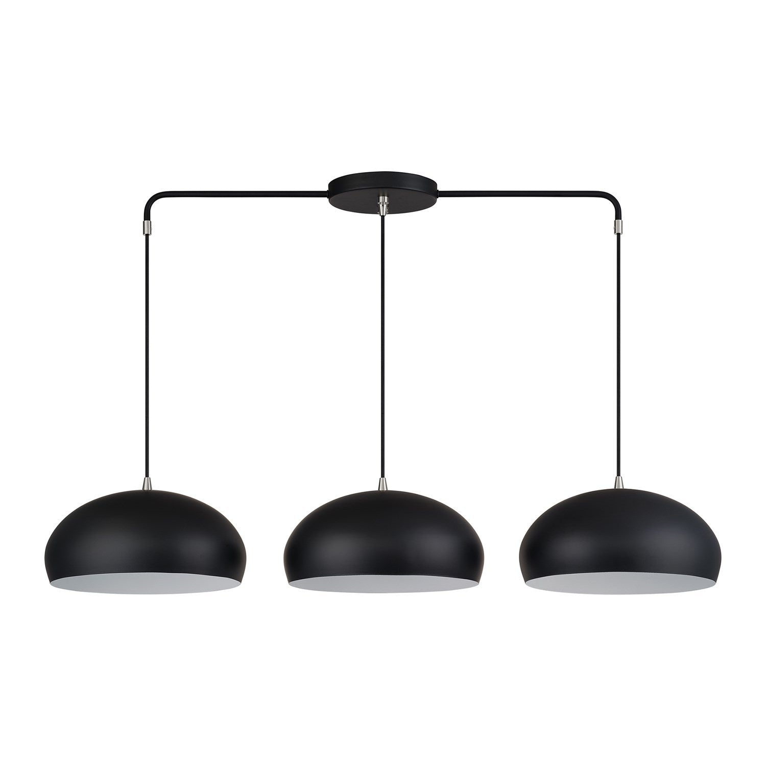 3 Light Black Extra Large Linear Chandelier
