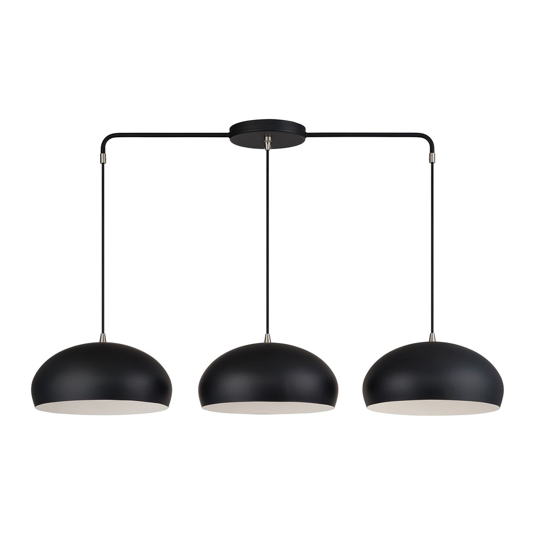 3 Light Black Extra Large Linear Chandelier
