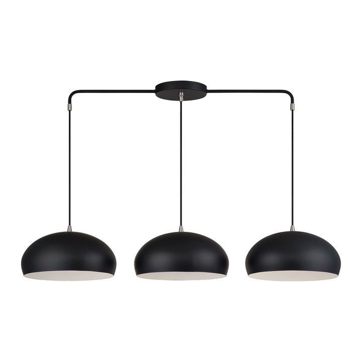3 Light Black Extra Large Linear Chandelier