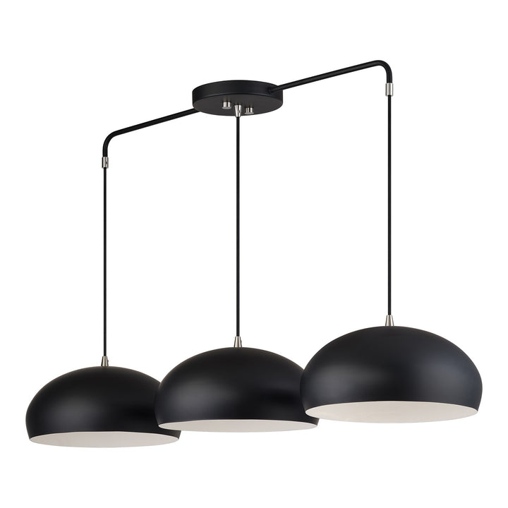 3 Light Black Extra Large Linear Chandelier