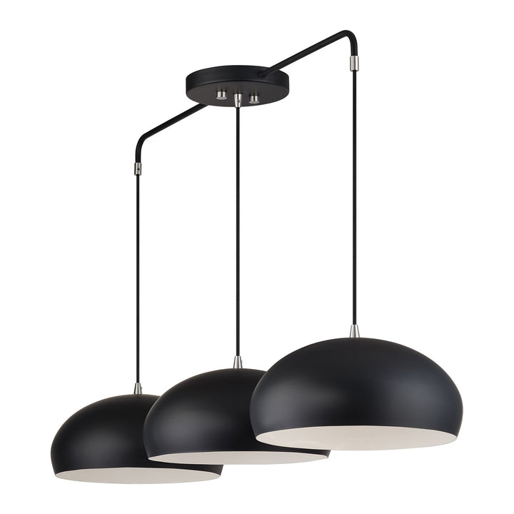 3 Light Black Extra Large Linear Chandelier