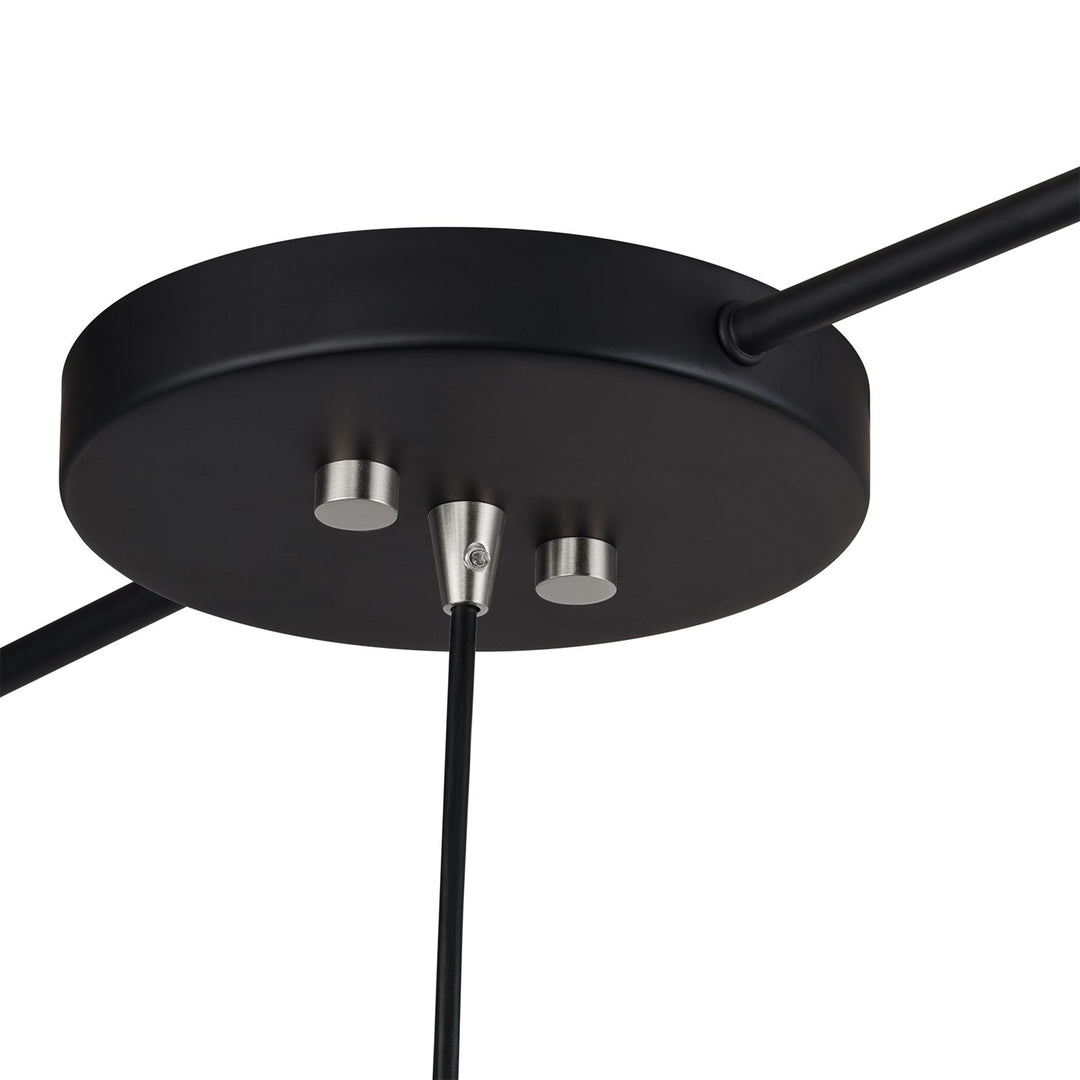 3 Light Black Extra Large Linear Chandelier