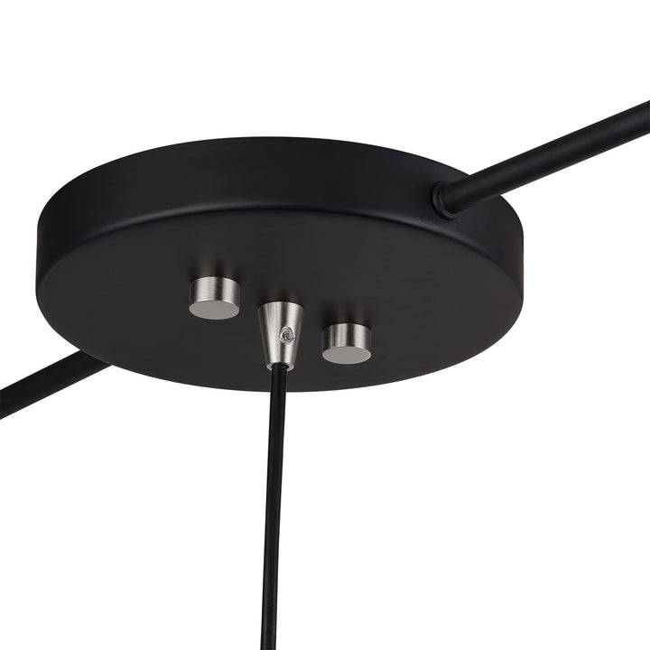 3 Light Black Extra Large Linear Chandelier