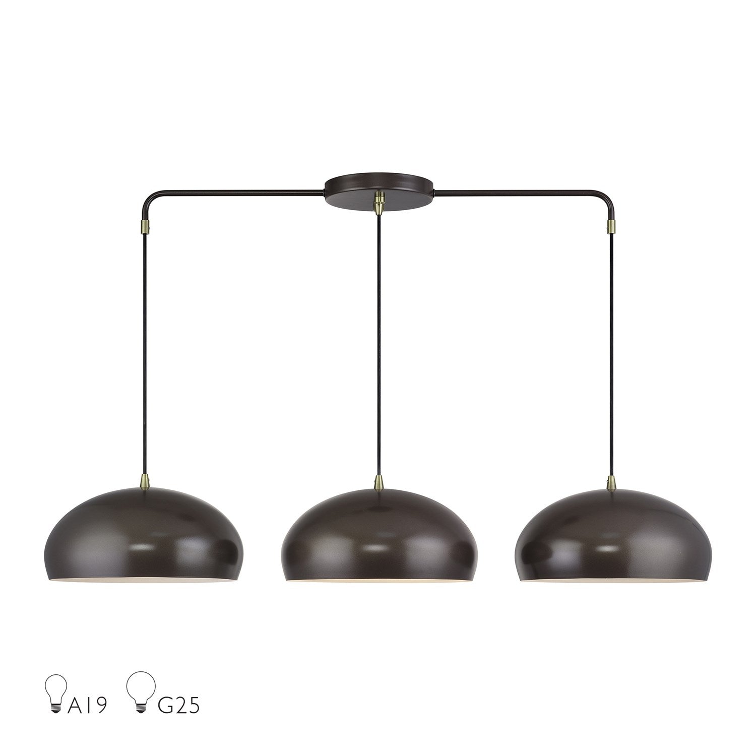 3 Light English Bronze Extra Large Linear Chandelier by Livex Lighting