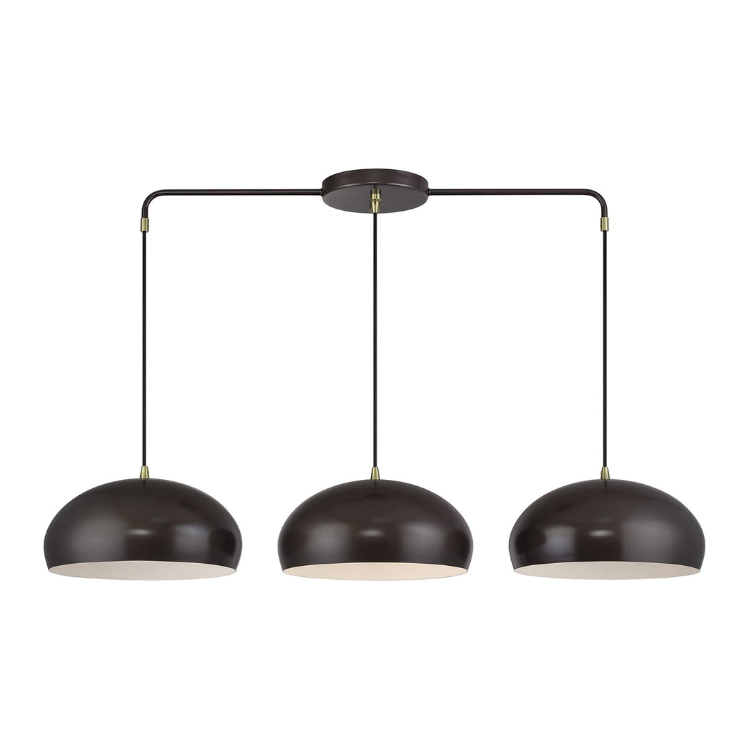 3 Light English Bronze Extra Large Linear Chandelier