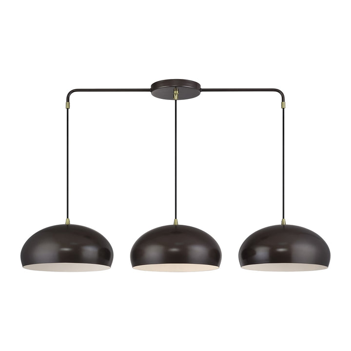 3 Light English Bronze Extra Large Linear Chandelier