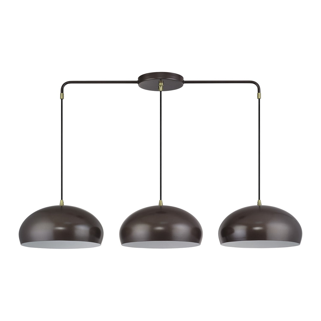 3 Light English Bronze Extra Large Linear Chandelier