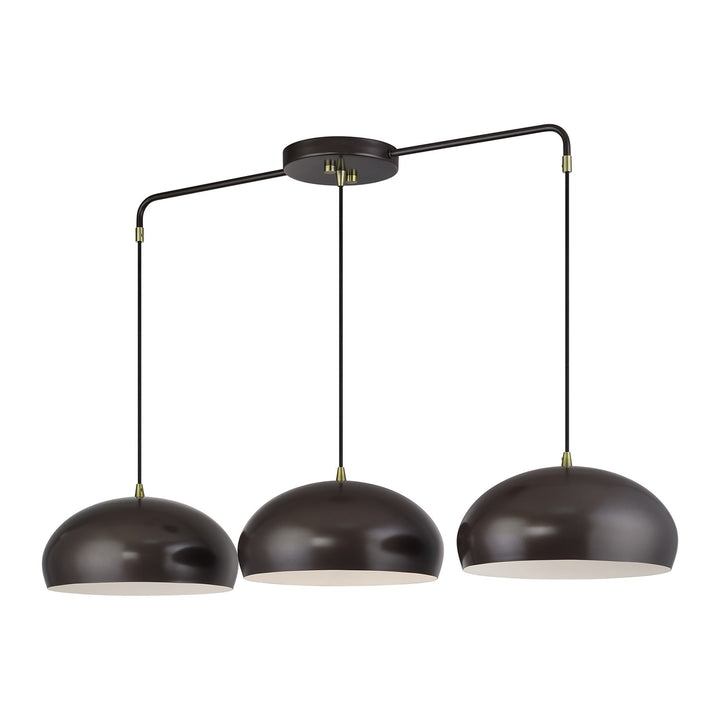 3 Light English Bronze Extra Large Linear Chandelier